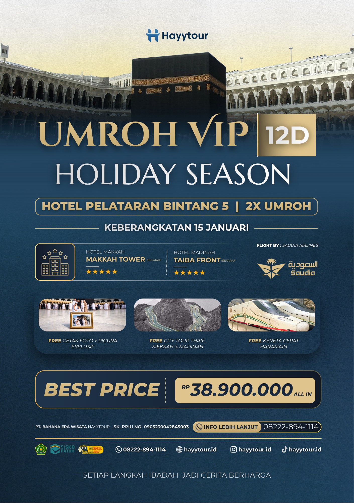 UMROH VIP HOLIDAY SEASON 12D