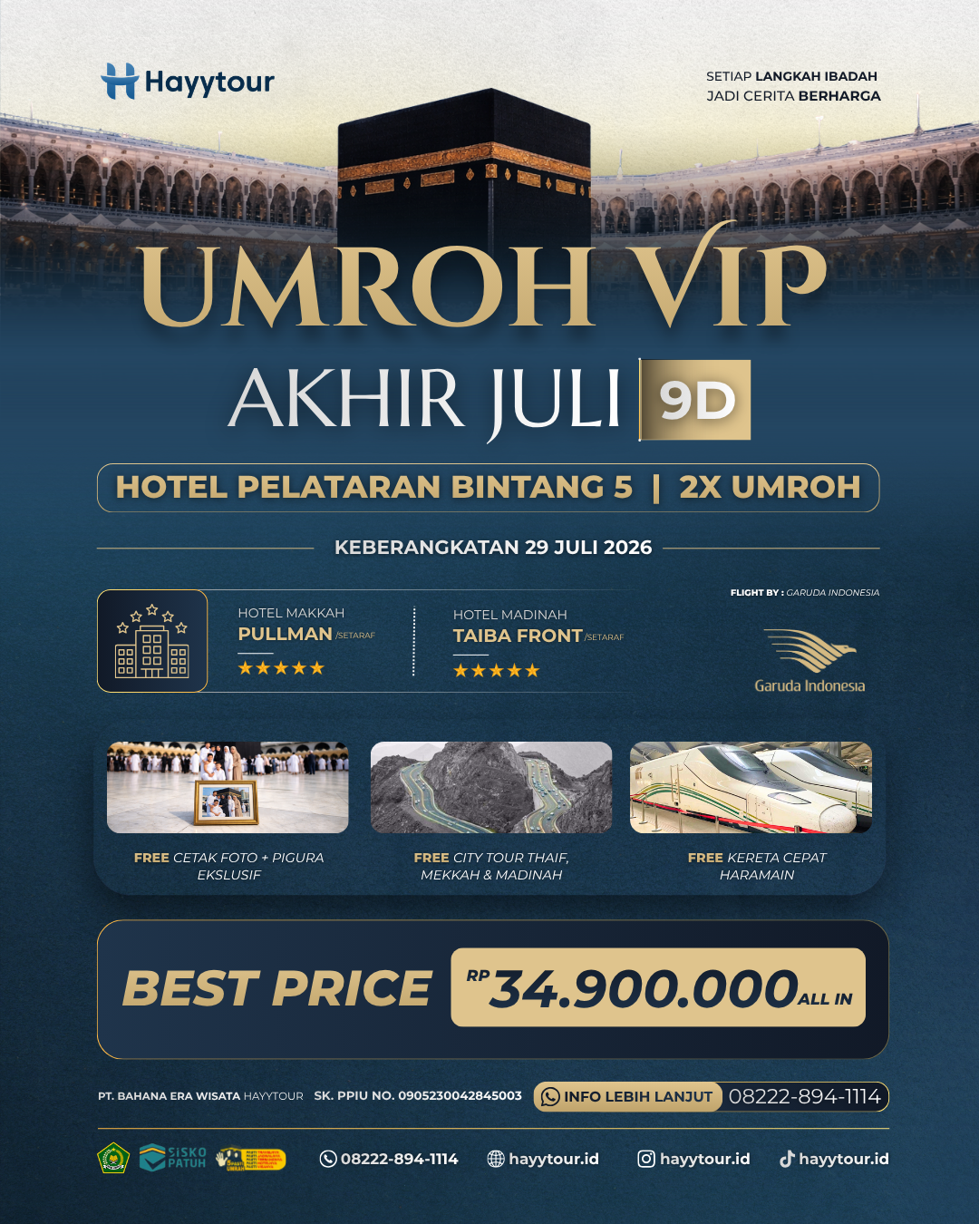 UMROH VIP HOLIDAY SEASON JULI